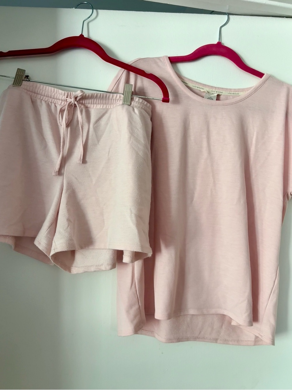 Lucky Brand Light Pink Short Sleeve Pajama Set